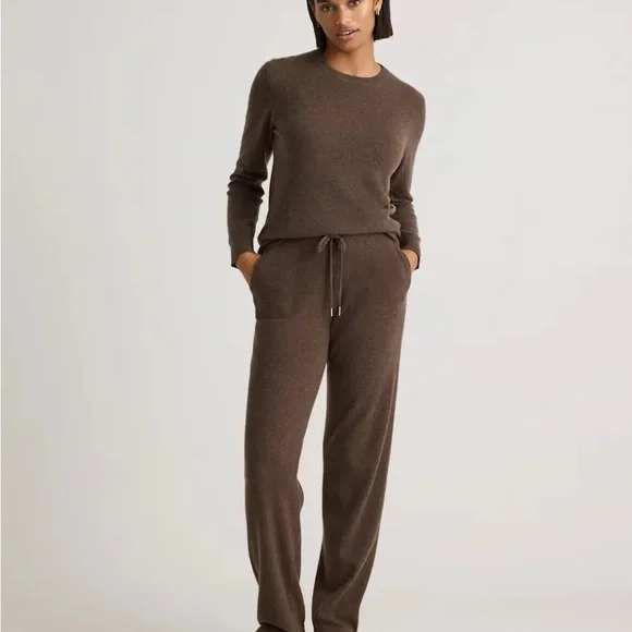 Quince Mongolian Cashmere Crewneck Sweater truffle brown size Sm never worn - Picture 3 of 7